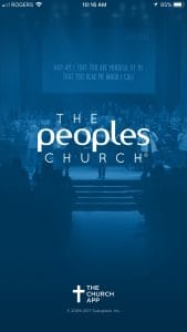 Screenshot of The Peoples Church app